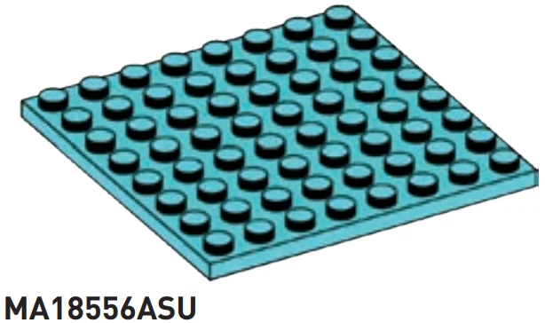 Plate 8 x 8, new in Teal