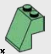 Slope brick 65 2 x 2 x 2 in Green, Vertigris
