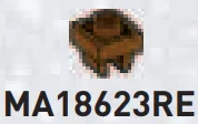 Plate 1 x 1 with underside clip in Brown, Rich