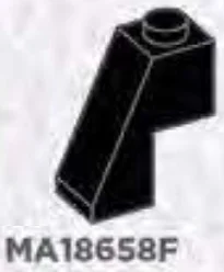 Slope brick 65 1 x 2 x 2 in Black
