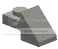 Slope brick 45 1 x 1 with 1 x 1 plate in Gray, Steel