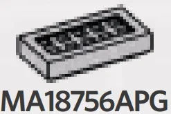 Tile 1 x 2 lattice in Gray, Steel