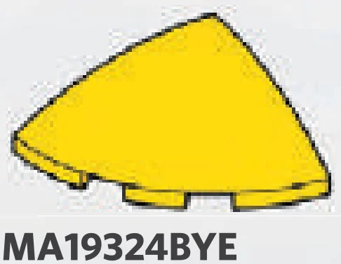 Slope 3 x 1 x 3 Corner Round, Low Dome in Yellow, Lemon
