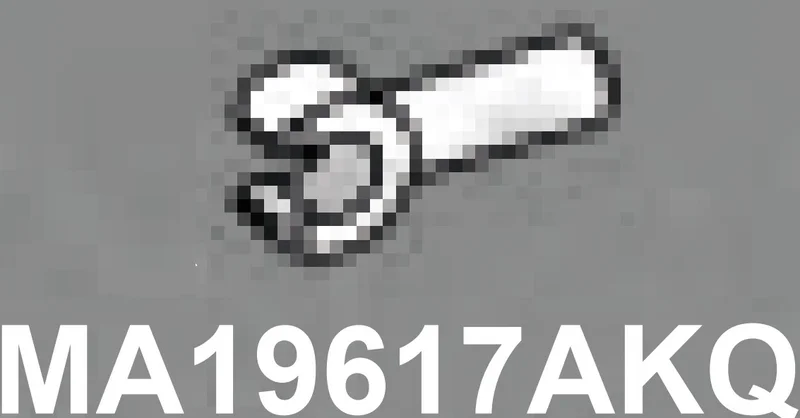 Connector: pin, long with clip in White with Black Marbling (Camo)