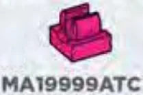 Tile 1 x 1 with vertical clip on top in Pink, Barbie