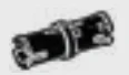 Connector: axle 2 studs long in Black