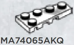 Plate 2 x 4 wedge, right in White (Camo)