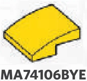 Slope brick 33 2 x 2 curved slope in Yellow, Lemon