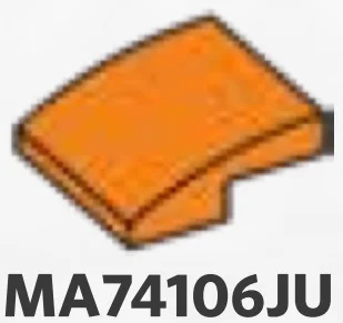 Slope brick 33 2 x 2 curved slope in Orange, Smoky