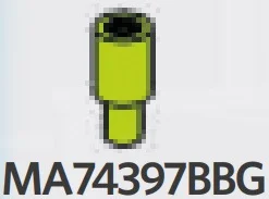 Connector: pipe, small with pin in Green, Spring