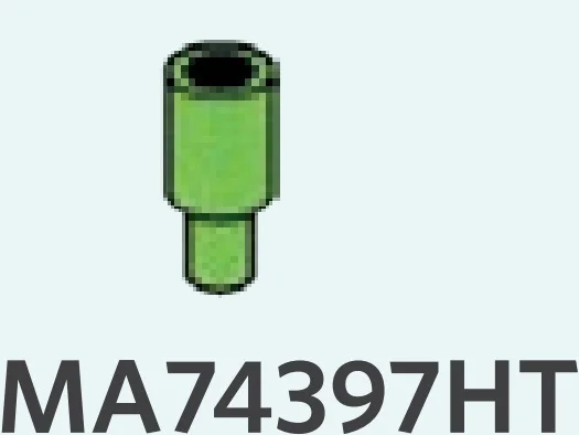 Connector: pipe, small with pin in Green, Soft Grass