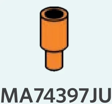 Connector: pipe, small with pin in Orange, Smoky