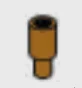 Connector: pipe, small with pin in Brown, Milk Chocolate