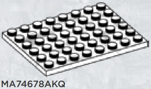 Plate 6 x 8 (New Mold) in White (Camo)