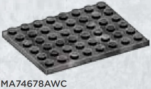 Plate 6 x 8 (New Mold) in Gray, Dark (Metallic Camo)