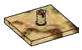 Turntable 4 x 4 Square Base with Center Axel Pin in Sand, Dark (Camo)