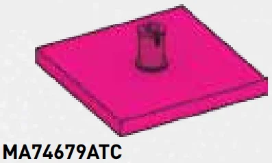 Turntable 4 x 4 base, square in Pink, Barbie