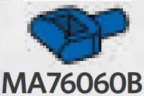 Connector: pin, small with hand grip in Blue