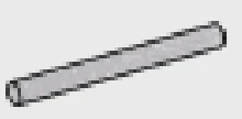 Bar 4 studs long, slightly rounded ends in Gray, Steel