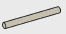 Bar 4 studs long, slightly rounded ends in Gray