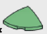 TIle 2 x 1 x 2 corner round, low dome
