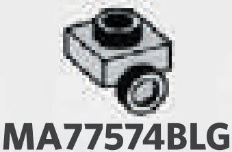 Plate 1 x 1 with one stud on side, descending in Gray, Dull