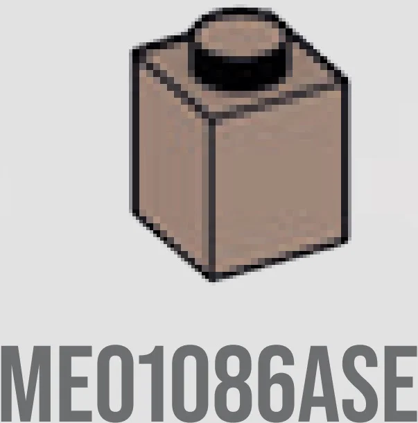 Brick 1 x 1 in Brown, Teak