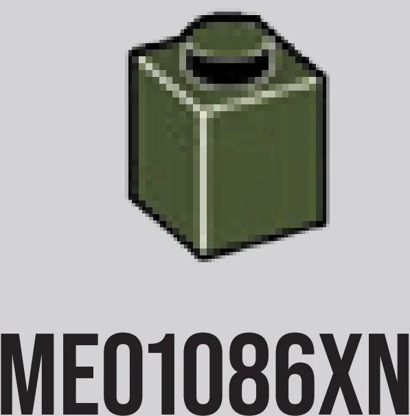 Brick 1 x 1 in Dark Green, Military