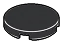 Tile 2 x 2 Round w/ Bottom Center Stud Connection