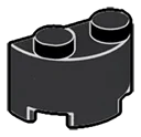 Brick Round 1 x 2 half-round