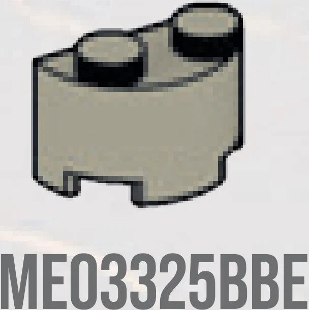 Brick Round 1 x 2 half-round
