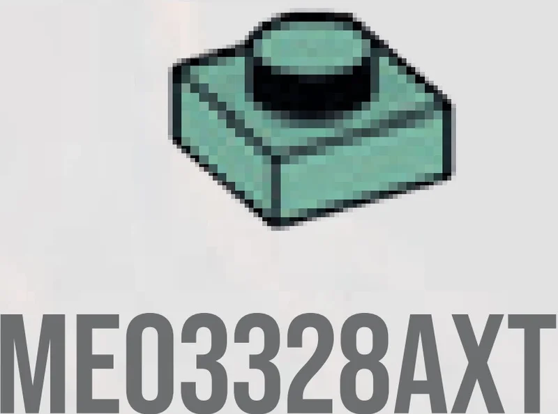 Plate 1 x 1 - Type 03 in Green, Vertigris (Sand Green)