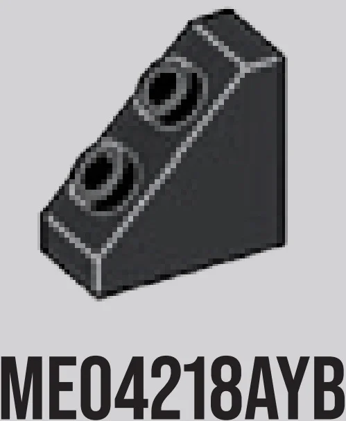 Slope brick 45 1 x 2.33 x 2 with studs on slope