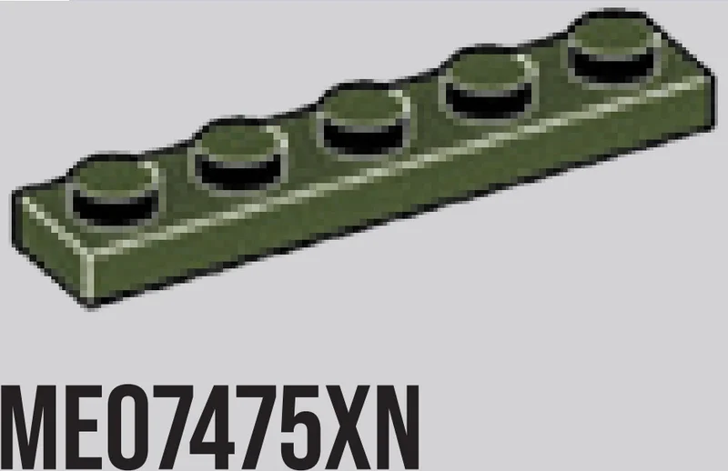Plate 1 x 5 in Dark Green, Military
