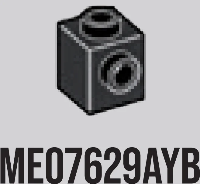 Brick Modified 1 x 1 w/ Stud on 1 Side & Open Top & Back in Gray, Dark Charcoal