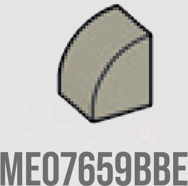 Slope Brick 1 x 1 with half-curved top