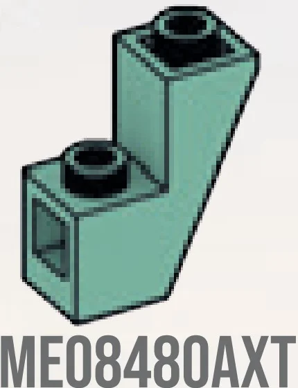 Slope Inverted 65 1 x 2 x 2 in Green, Vertigris (Sand Green)