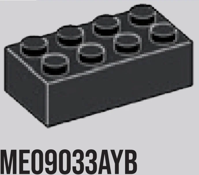 Brick 2 x 4 in Gray, Dark Charcoal