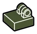 Hinge tile 1 x 1 with 2 fingers