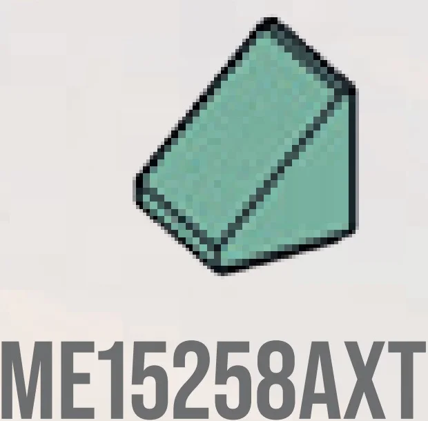 Slope 45 1 x 1 in Green, Vertigris (Sand Green)