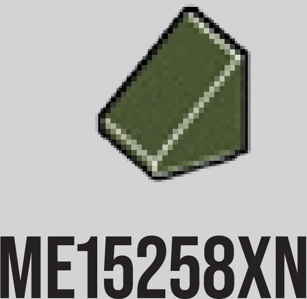 Slope 45 1 x 1 in Dark Green, Military