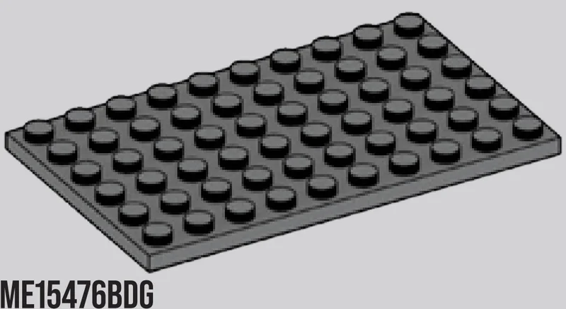 Plate 6 x 10 in Gray, Dark (Flake)