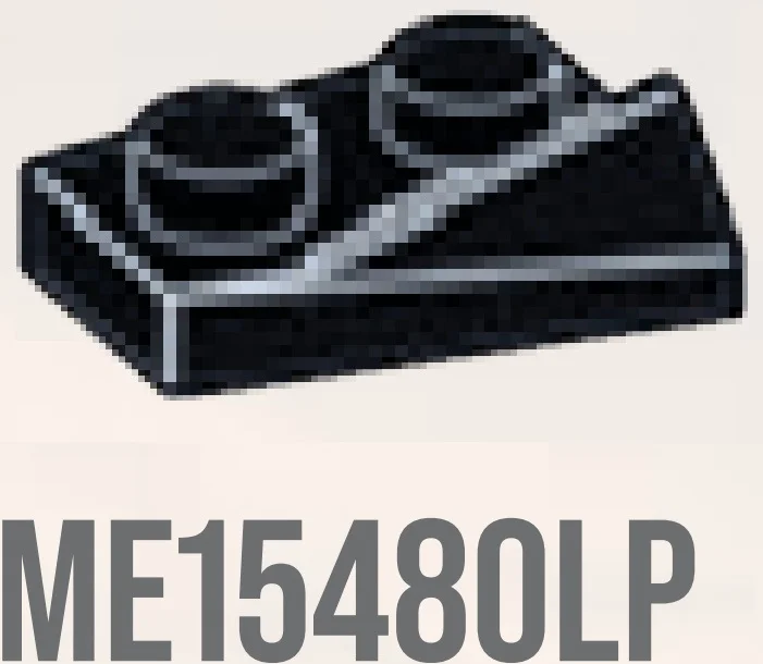 Slope plate 2 x 1, double-sloping, right in Grey, Charcoal
