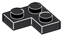 Plate 2 x 2 corner in Gray, Dull