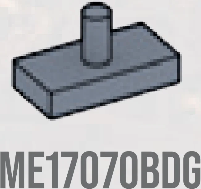 Tile Modified 1 x 2 with Vertical Bar Peg / Joystick in Gray, Dark (Flake)