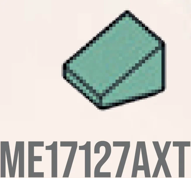 Slope 36 1 x 1 in Green, Vertigris (Sand Green)