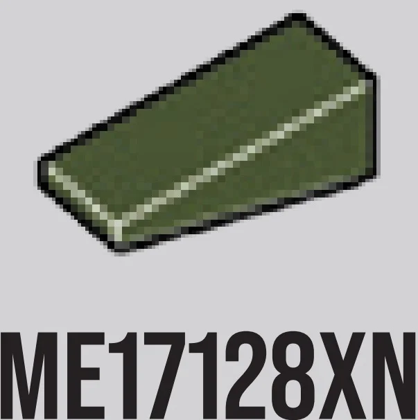 Slope brick 25 1 x 2 in Dark Green, Military