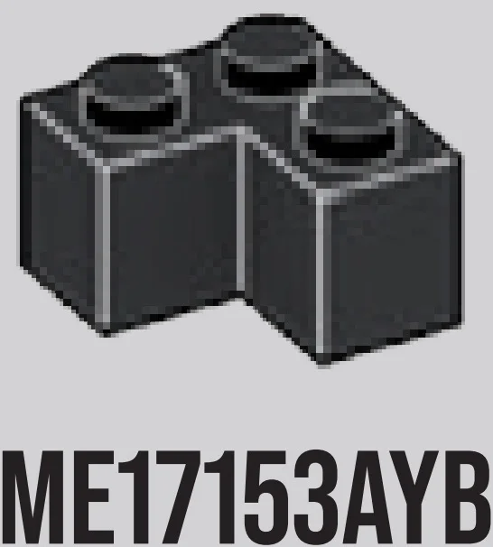 Brick 2 x 2 corner in Gray, Dark Charcoal