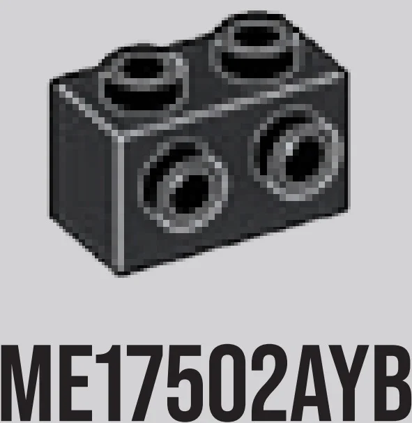 Brick Modified 1 x 2 with side studs in Gray, Dark Charcoal