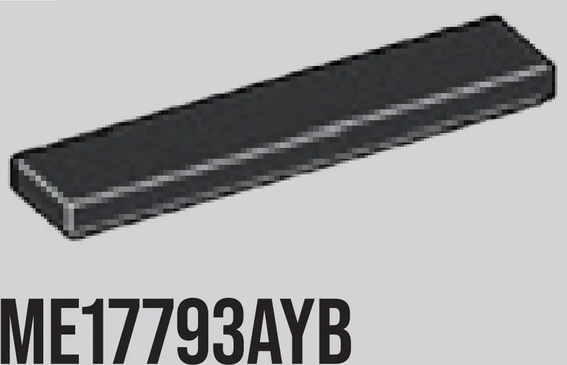 Tile 1 x 5 in Gray, Dark Charcoal